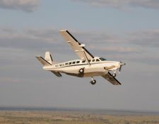 Flug mit einer Caravan vom Tuli Block ins Delta